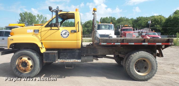 image for item DA1705 1997 GMC C7500 flatbed truck