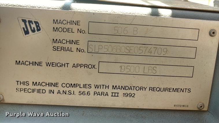 image for item DA5654 1995 JCB 506B Loadall telehandler