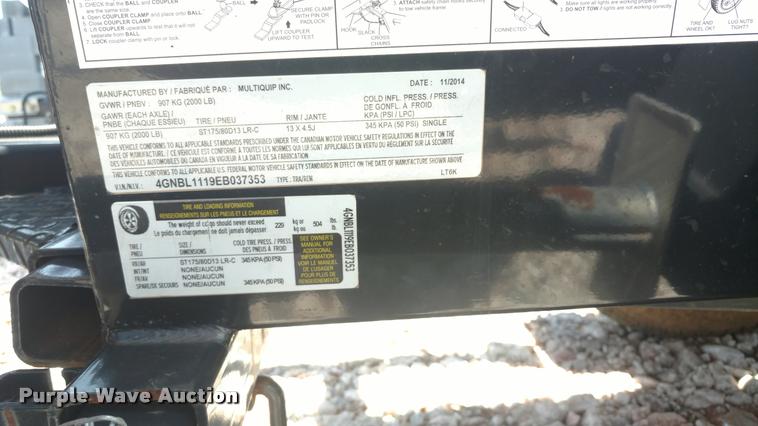 image for item DA5679 2014 Multiquip LT6K light plant