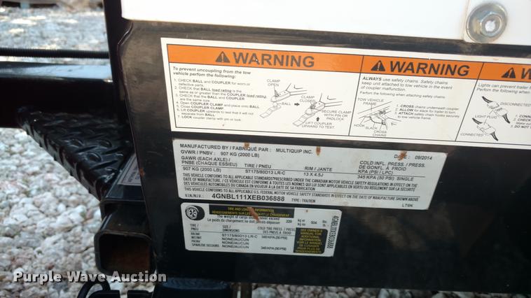 image for item DA5680 2014 Multiquip LT6K light plant