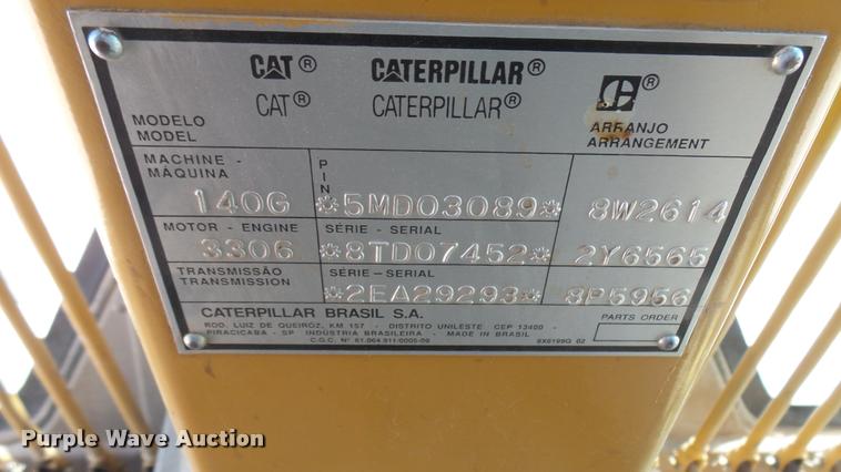image for item DB3264 1994 Caterpillar 140G motor grader