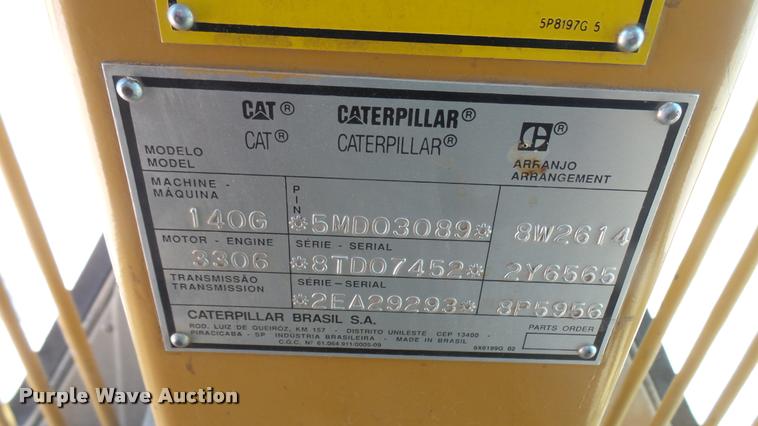 image for item DB3264 1994 Caterpillar 140G motor grader