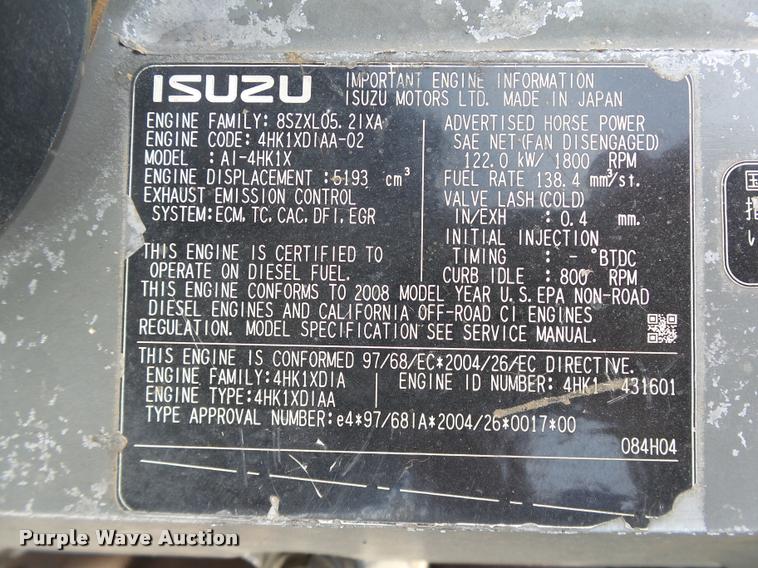 image for item DB4117 2008 Case CX210B excavator