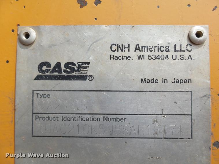 image for item DB4117 2008 Case CX210B excavator