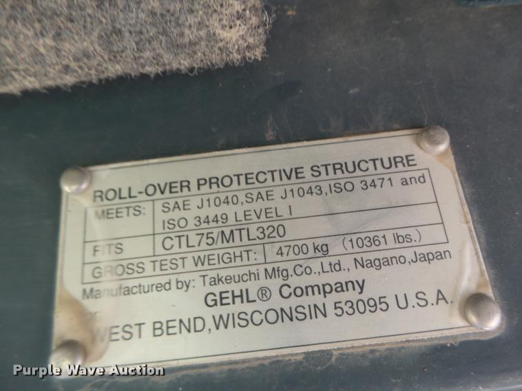 image for item DB5839 2010 Gehl CTL75 skid steer