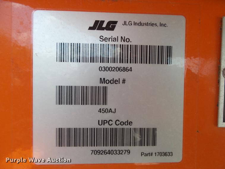 image for item DB7434 2015 JLG 450AJ boom lift