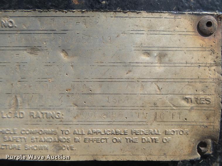 image for item DB7454 1997 Trail King TK70HT-482 hydratail equipment trailer