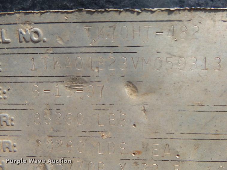 image for item DB7454 1997 Trail King TK70HT-482 hydratail equipment trailer