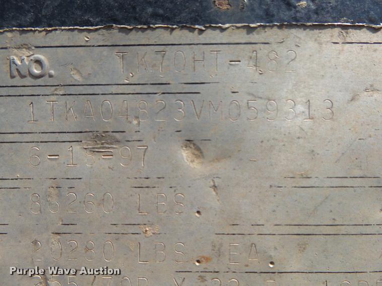 image for item DB7454 1997 Trail King TK70HT-482 hydratail equipment trailer