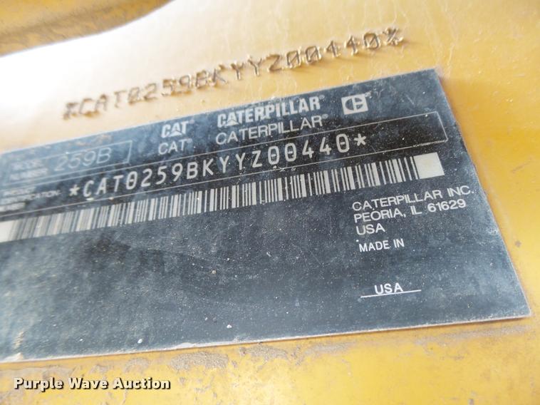 image for item DC3981 2011 Caterpillar 259B Series 3 skid steer