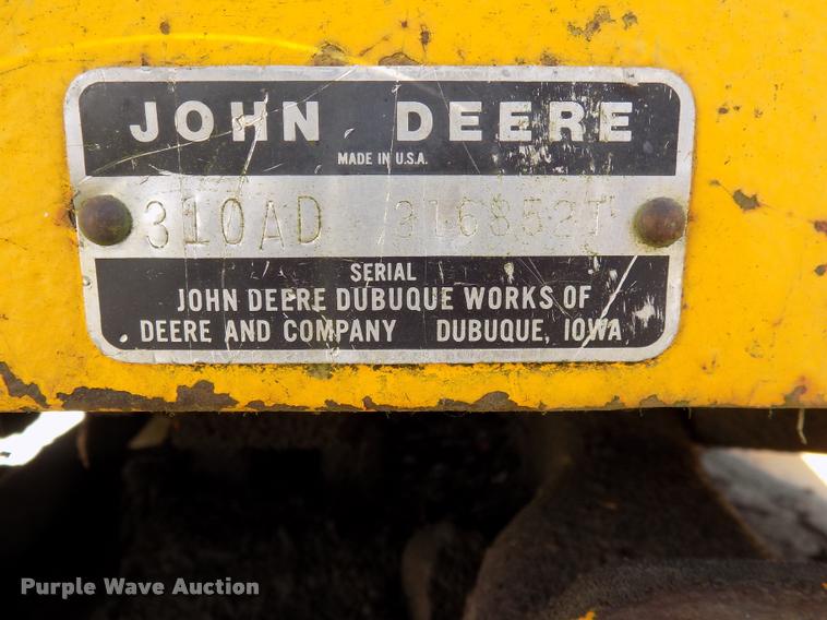 image for item DC4942 1979 John Deere 310AD backhoe
