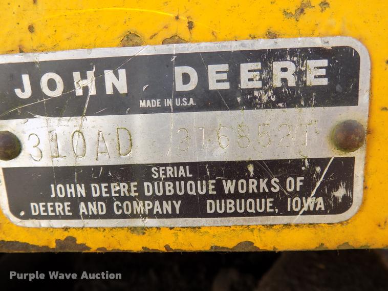 image for item DC4942 1979 John Deere 310AD backhoe