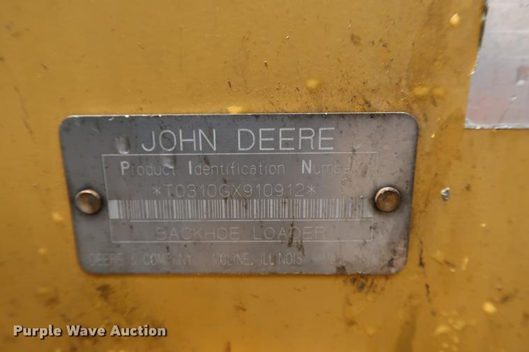 image for item DD1695 2002 John Deere 310G backhoe
