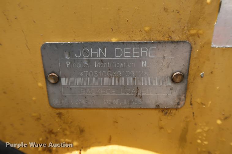 image for item DD1695 2002 John Deere 310G backhoe
