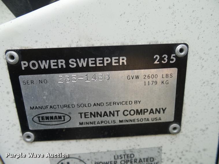 image for item DG9874 Tennant 235 sweeper