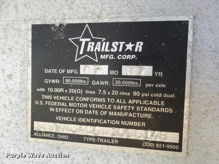 image for item DH9693 1998 Trailstar ST end dump trailer