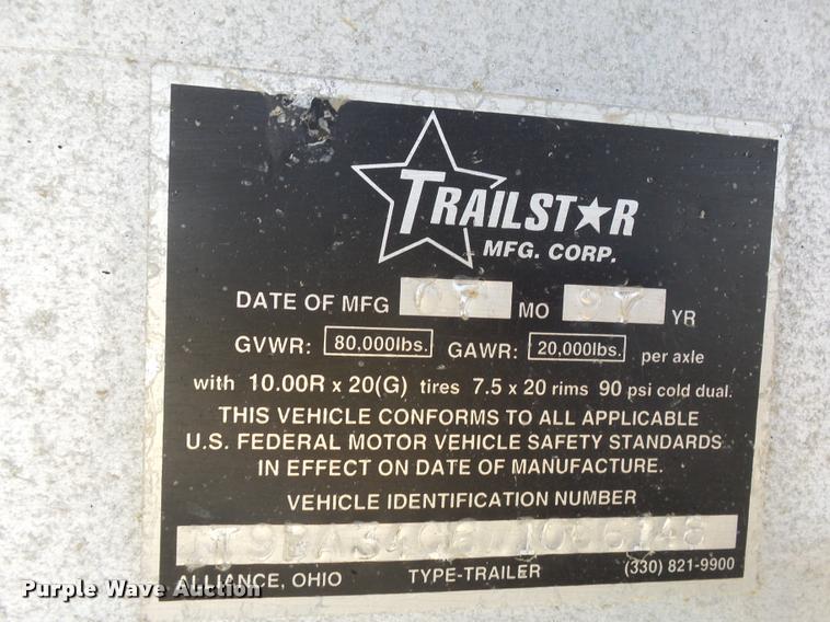 image for item DH9693 1998 Trailstar ST end dump trailer
