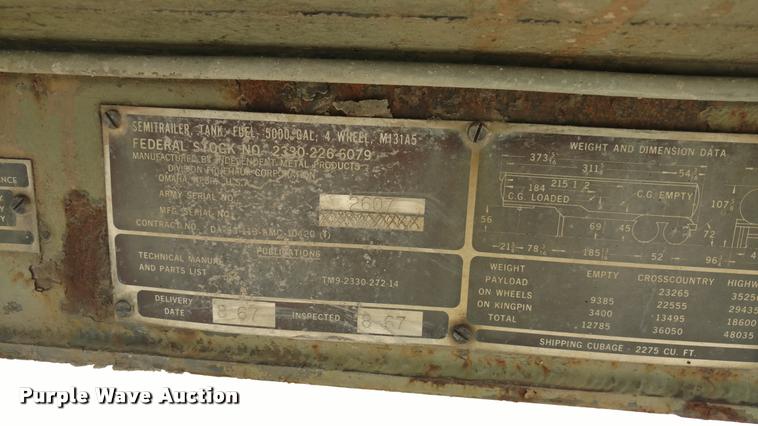 image for item DI9810 1967 Fruehauf tank trailer