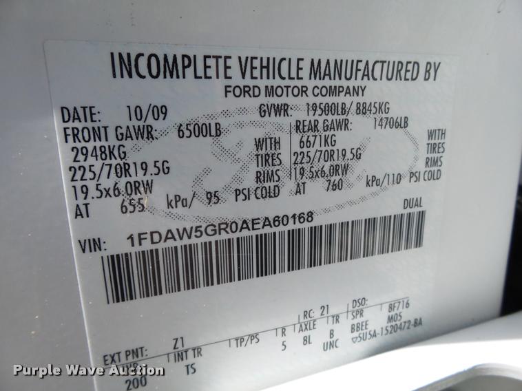 image for item DL9037 2010 Ford F550 Super Duty service truck