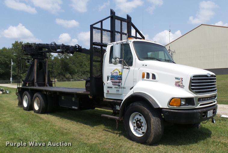 image for item K1846 2003 Sterling L9500 grapple crane truck