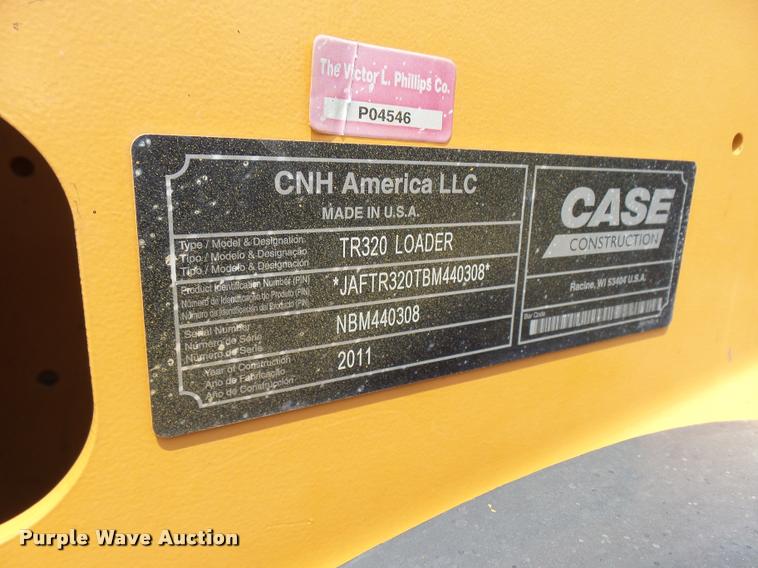 image for item K1851 2011 Case TR320 skid steer