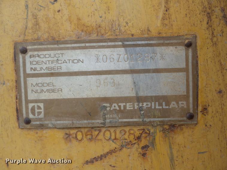 image for item K6459 1984 Caterpillar 963 track loader