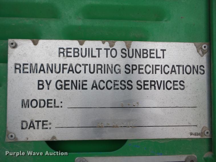 image for item K6460 1996 Genie S85 boom lift