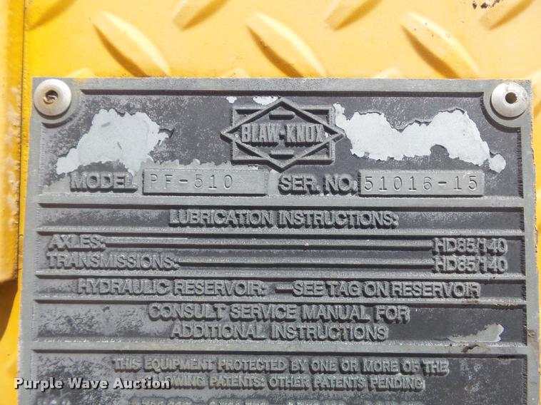 image for item K7528 1995 Blaw-Knox PF-510 paver