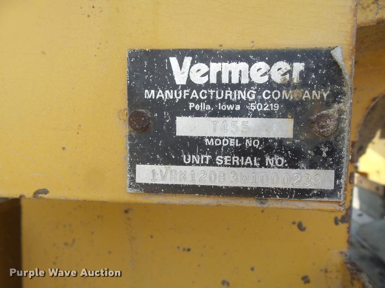 image for item K7530 1998 Vermeer T455 Trencher