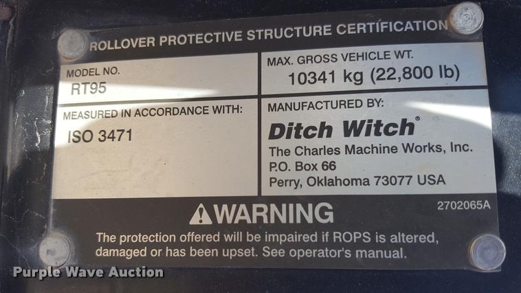 image for item L1511 2013 Ditch Witch RT95 trencher