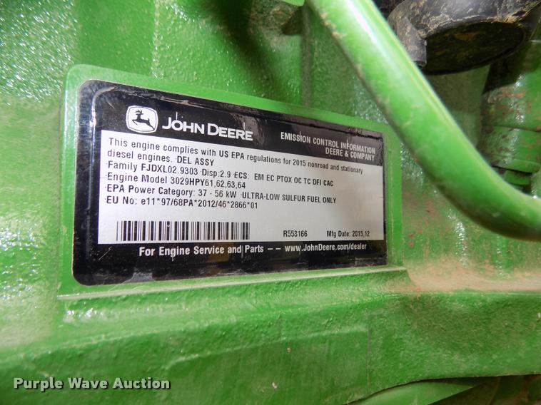image for item DA3078 2016 John Deere 5045E tractor