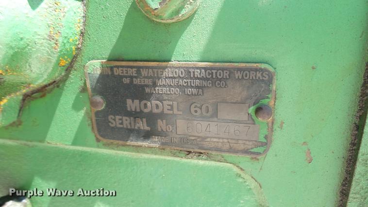 image for item DB3428 John Deere 60 tractor