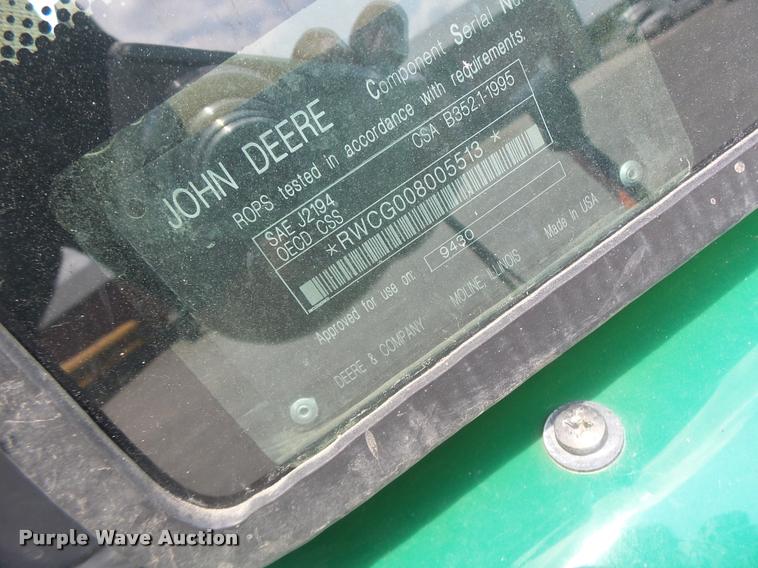 image for item DB5833 2009 John Deere 9430 4WD tractor