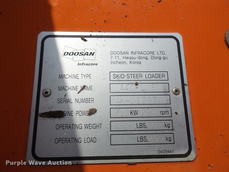 image for item DC5475 Doosan Daewoo 440 Plus skid steer