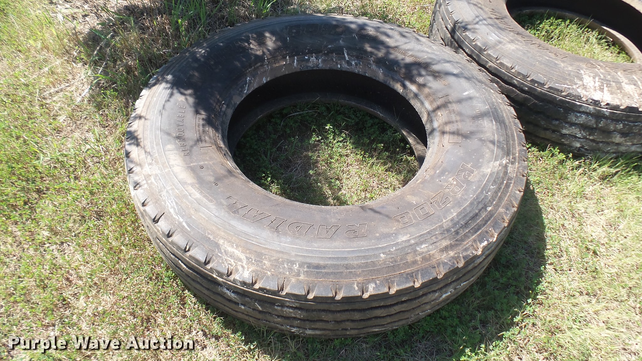 (2) 315/80R22.5 tires in Wichita, KS Item DL9956 sold Purple Wave