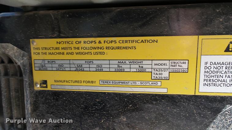 image for item DA1188 2007 Terex TA30 haul truck