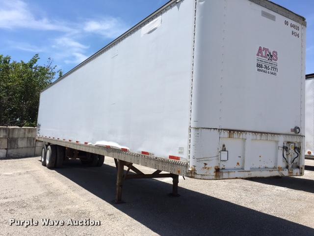 image for item G1407 1988 Fruehauf dry van trailer