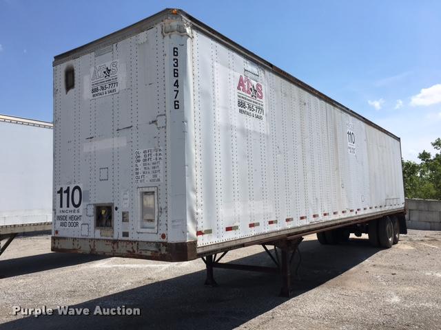 image for item G1408 1988 Stoughton dry van trailer