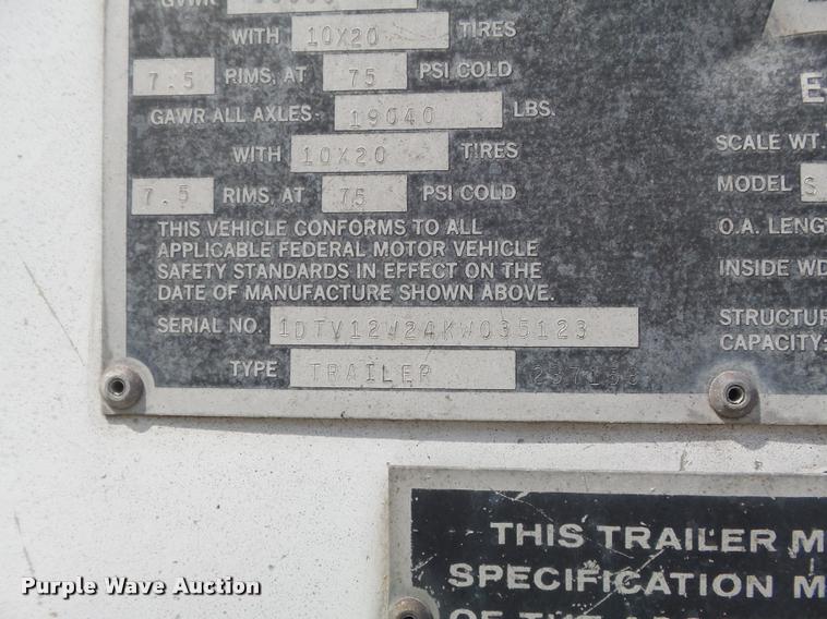 image for item K7499 1989 Dorsey SIDT-86-LSFB dry van trailer