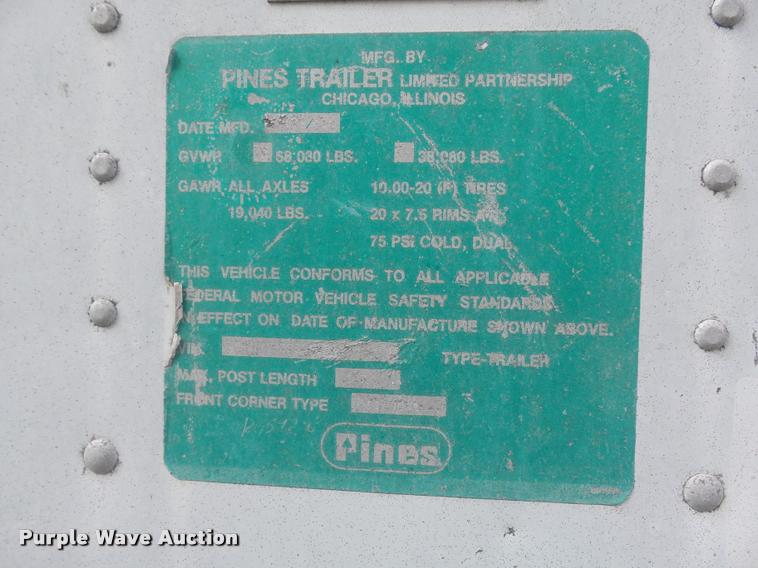 image for item K7500 1995 Pine dry van trailer