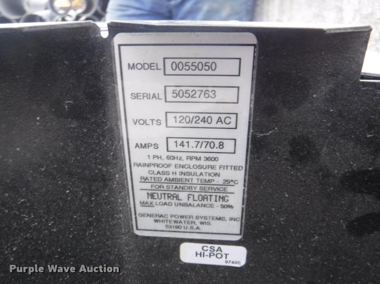 image for item BY9861 Generac Guardian 0055030 generator