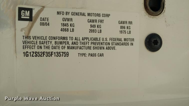 image for item DA5611 2005 Chevrolet Malibu