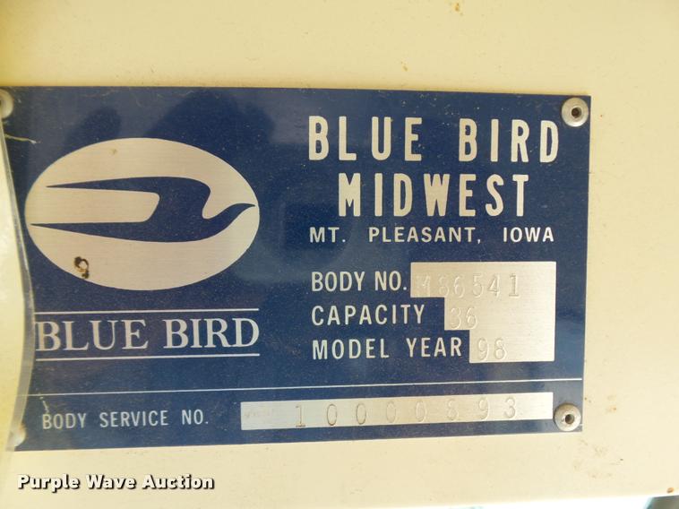 image for item DB6246 1998 GMC P3500 Blue Bird school bus