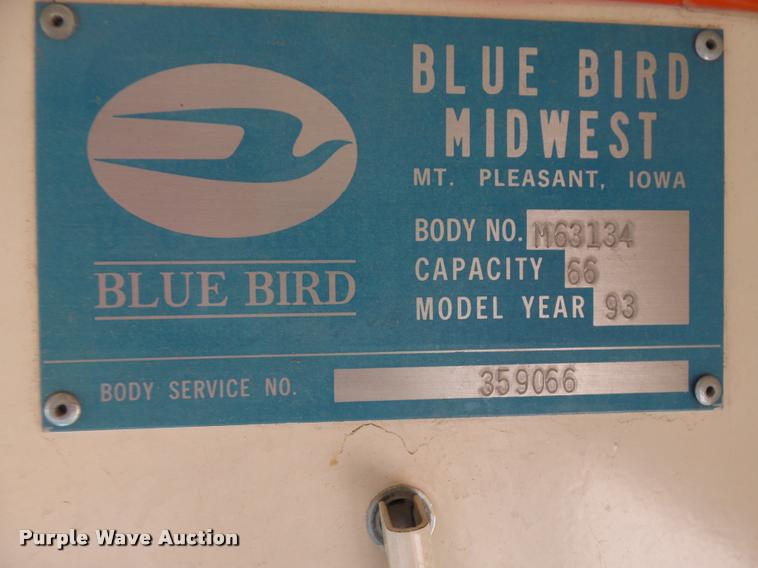 image for item DB6247 1993 International 3800 school bus