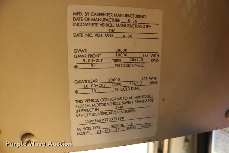 image for item DB9293 1997 International 3800 bus