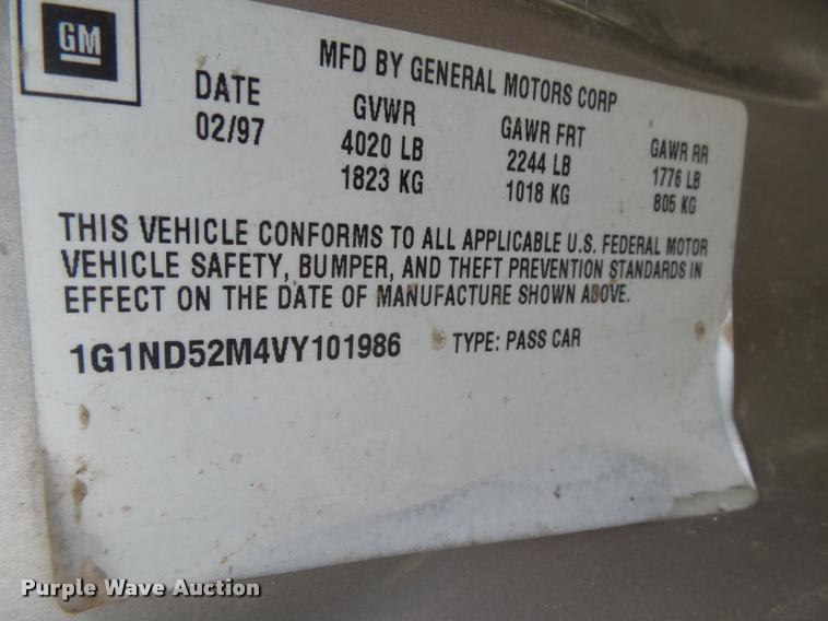 image for item DC3937 1997 Chevrolet Malibu