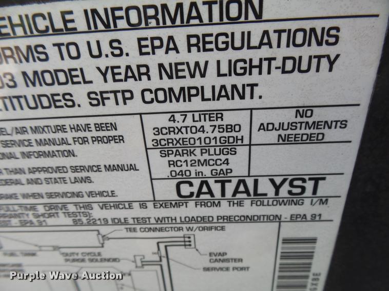 image for item DC3939 2003 Dodge Durango SUV