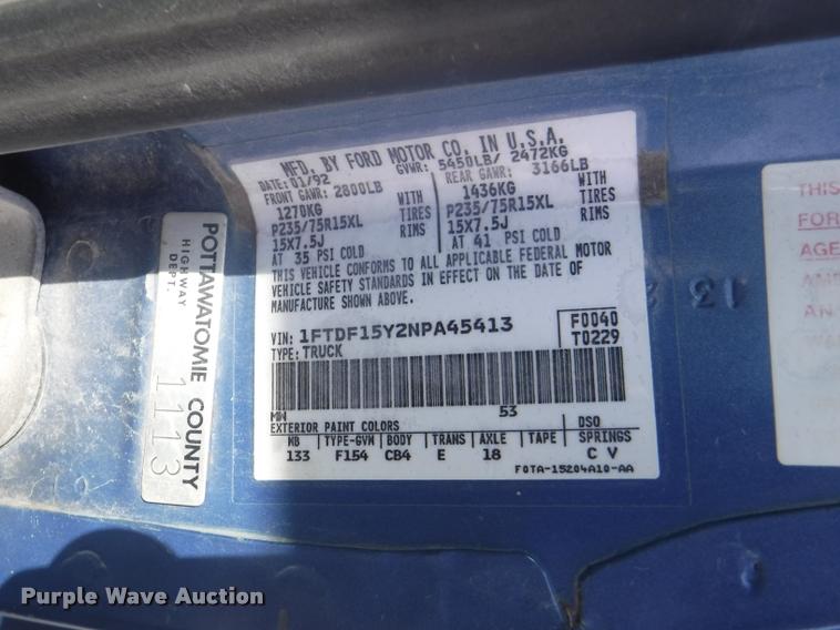 image for item DC5450 1992 Ford F150 pickup truck