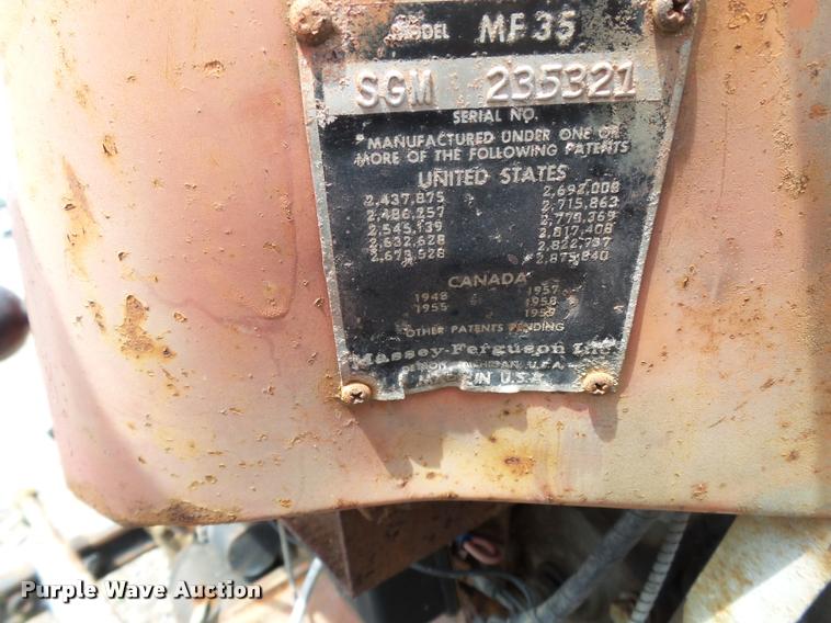 image for item DC6810 1963 Massey-Ferguson MF35 tractor