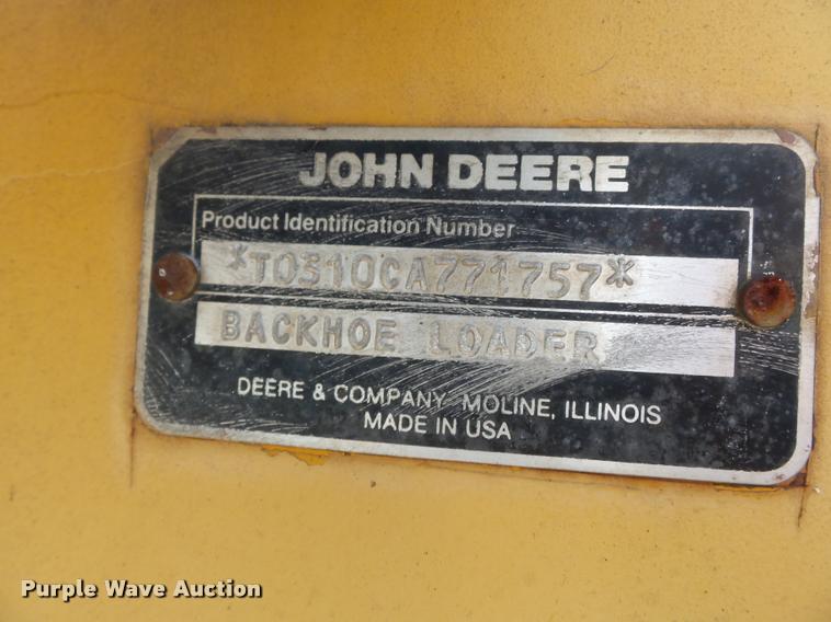 image for item DC6817 1990 John Deere 310C backhoe